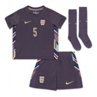 Camiseta Inglaterra John Stones #5 Visitante Equipación para niños Eurocopa 2024 manga corta (+ pantalones cortos)